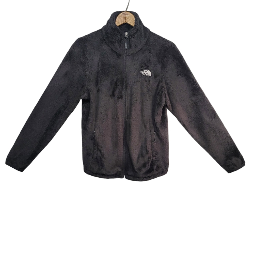 The North Face Black Soft Fleece Jacket Size M Flawed Soft Cozy Comfy